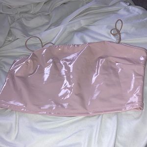 pink latex top